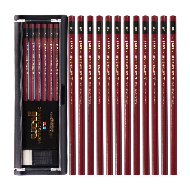 Uni Mitsubishi Gold Wood Pencil Set