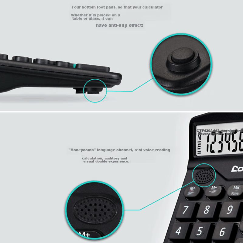 comix 12-digit voice calculator for finance exams and office