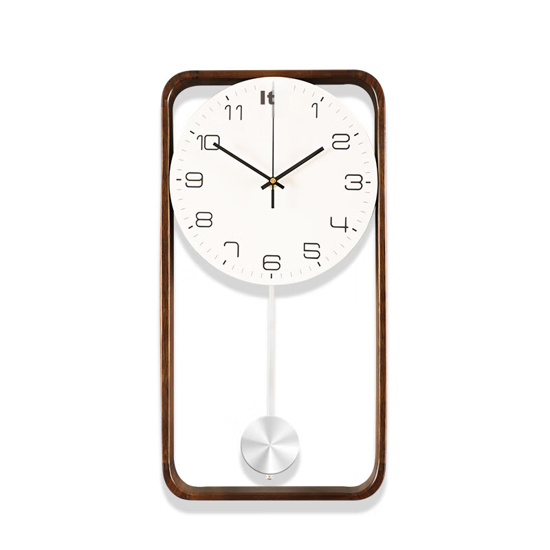 walldoor vintage wooden clock quartz living compas