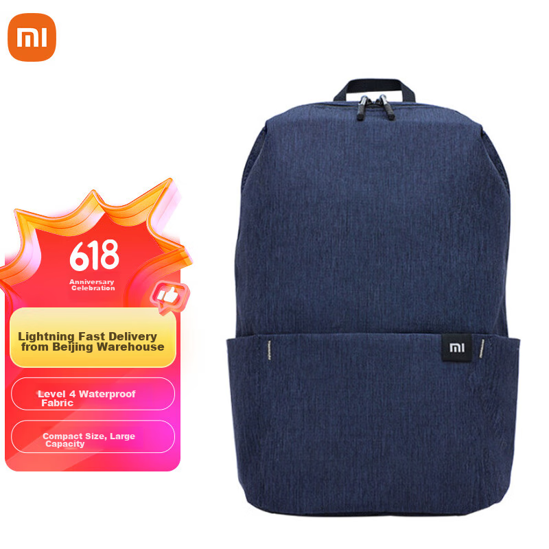 mi dark blue 10l casual sports backpack for men & women