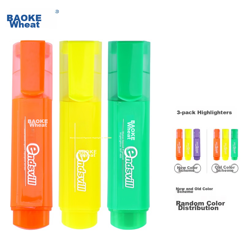 baoke 3 color highlighter pen set