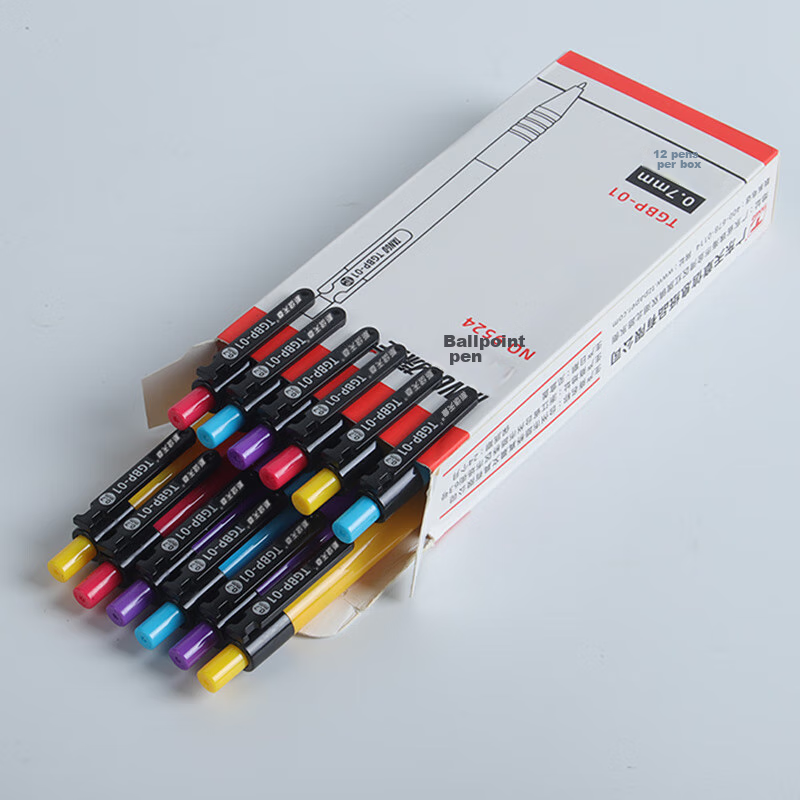 tango retractable ballpoint pens 0.7mm blue set of 12