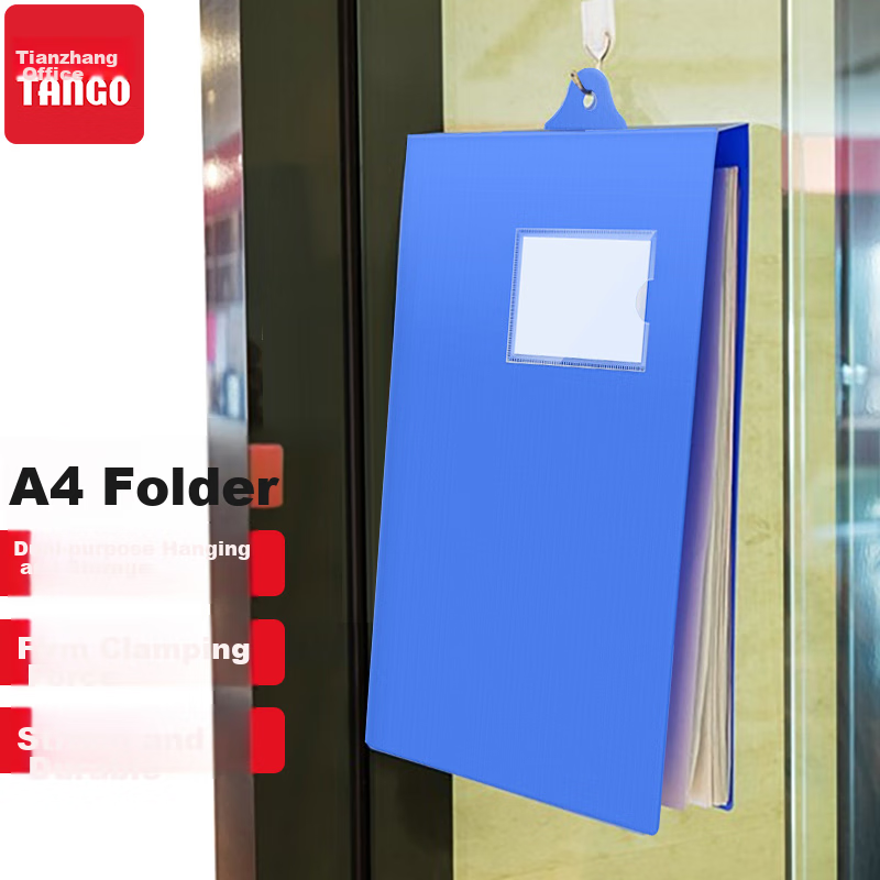 Tango A4 Hanging File Folder with Metal Clip, Blue