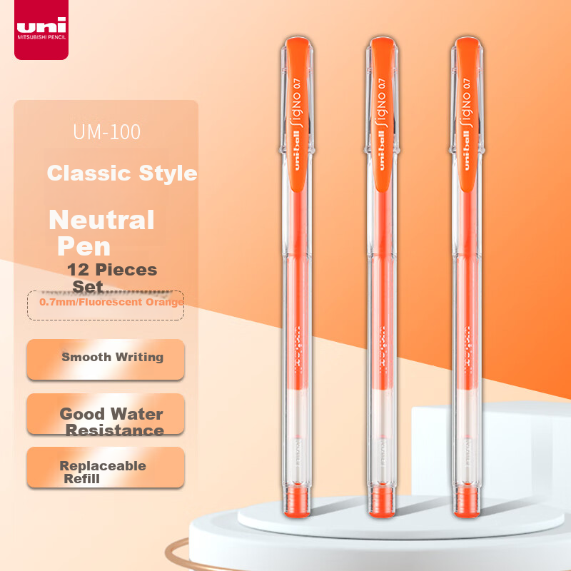 uni mitsubishi um-100 colorful gel pens set