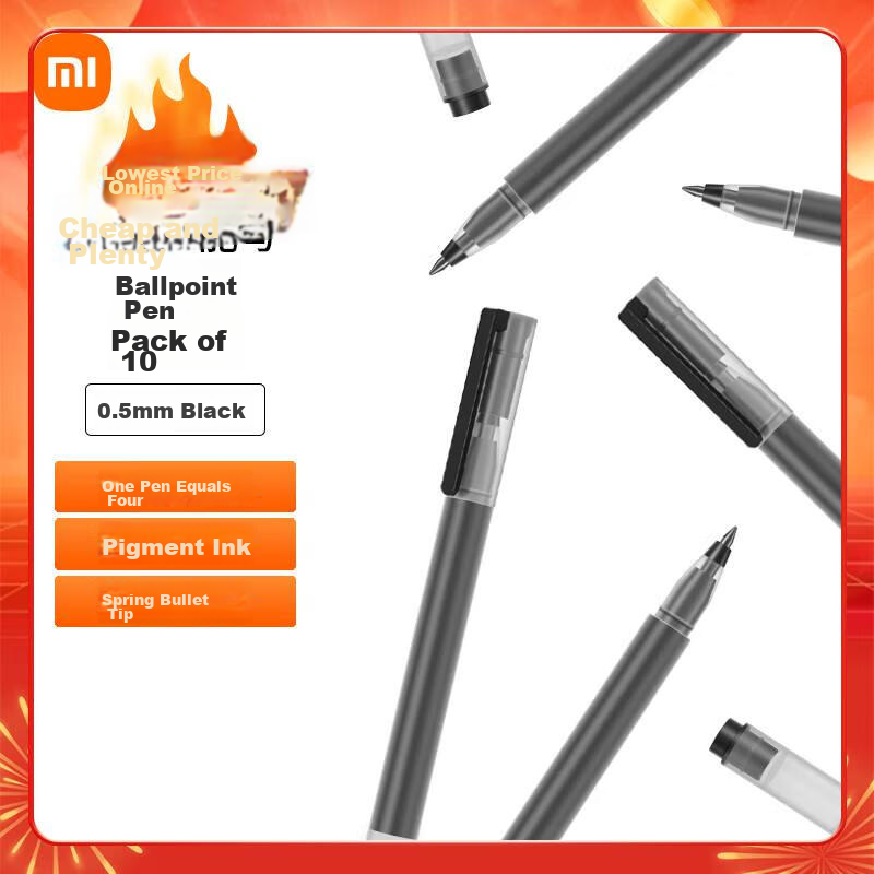 mi giant writing gel pens 10 pack black 0.5mm