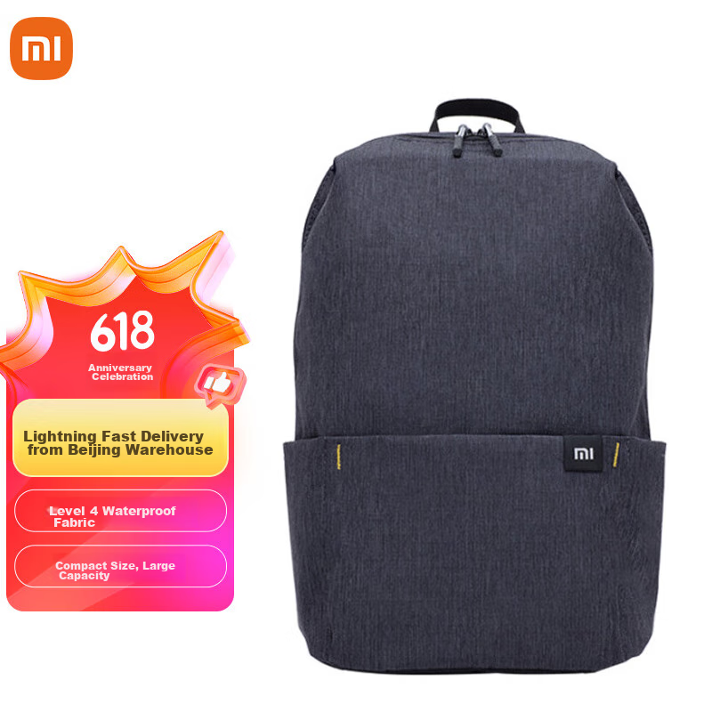 mi dark blue 10l casual sports backpack for men & women