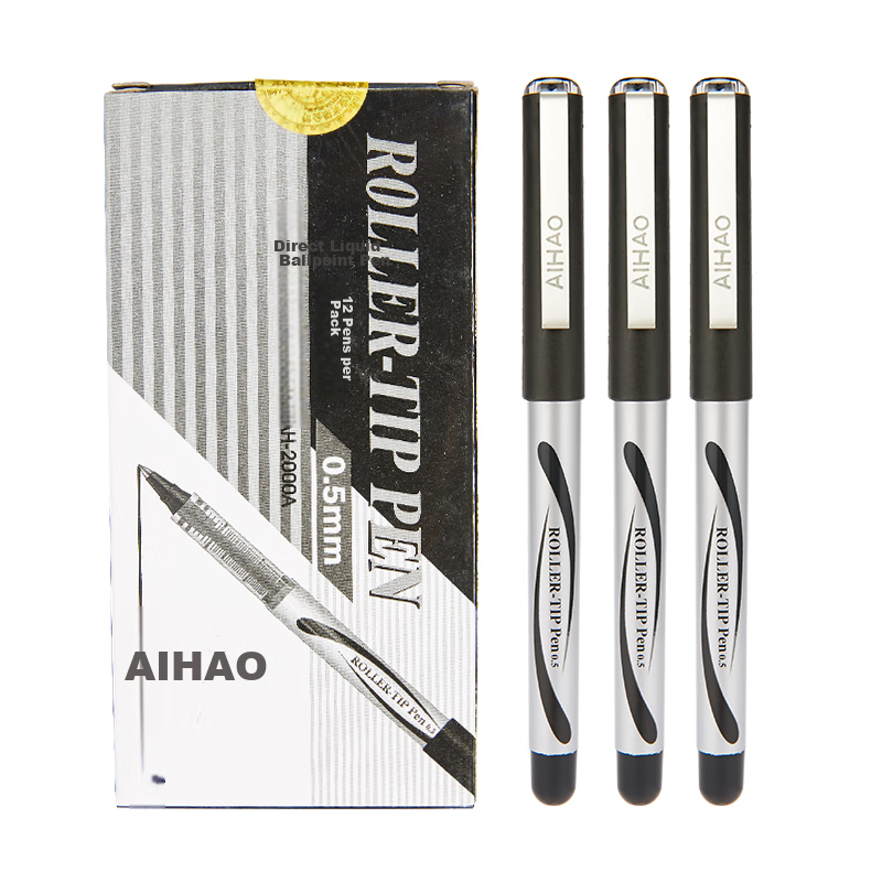 AIHAO 0.5mm Black Direct Liquid Rollerball Pen AH2000