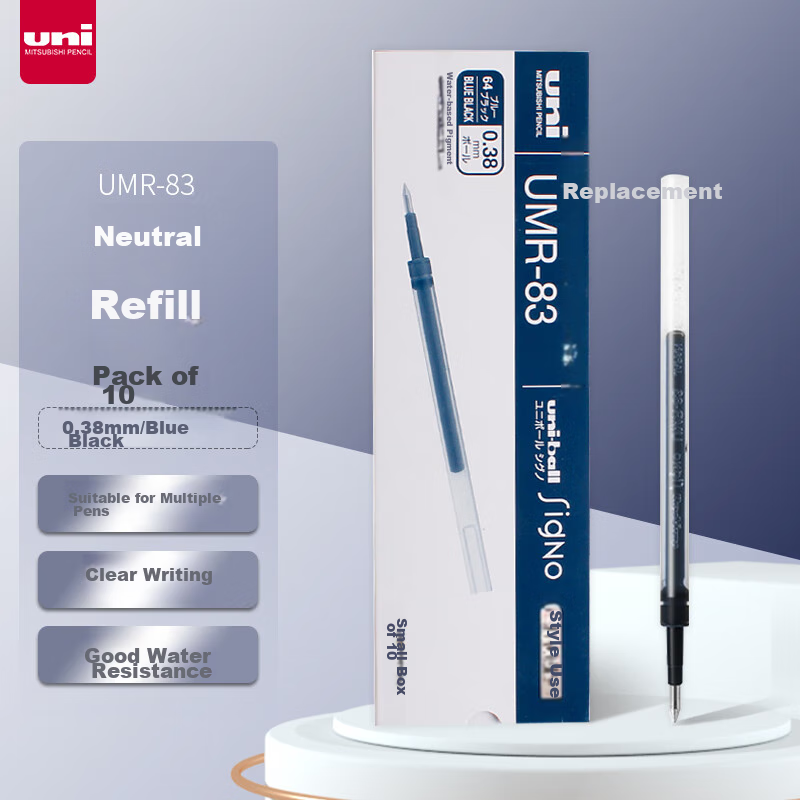 uni mitsubishi umr-83 gel pen refill pack