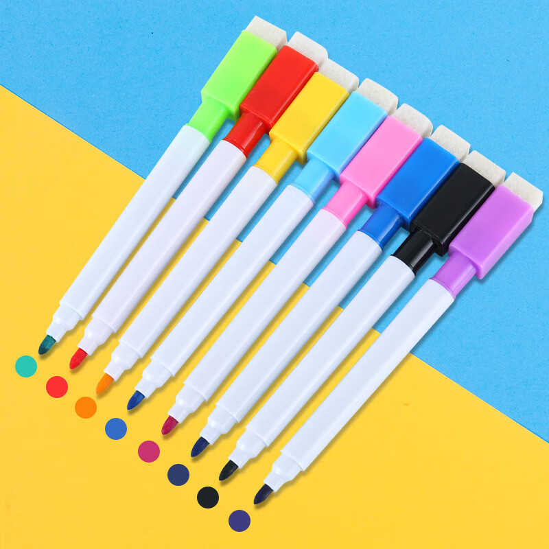 Befon black erasable whiteboard markers, 8 pack