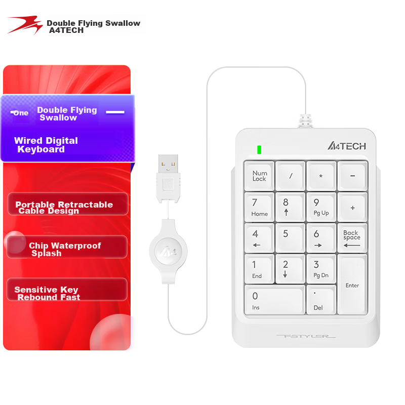 A4TECH FBK21C 18-Key Wireless/Bluetooth Keyboard