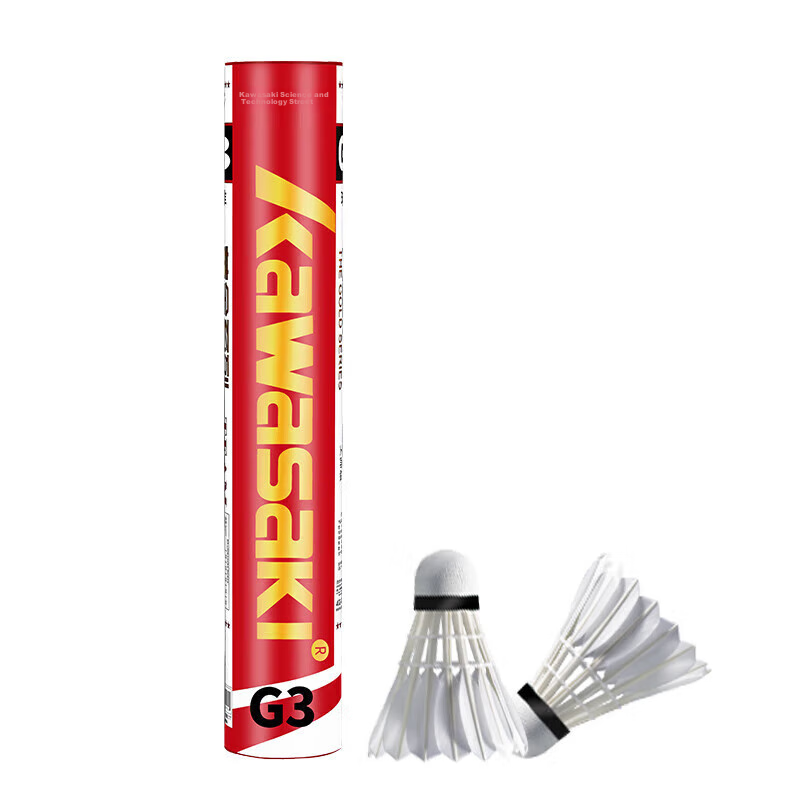 Kawasaki Club Grade Gold No. 3 Badminton Shuttlecocks G3 Speed 77