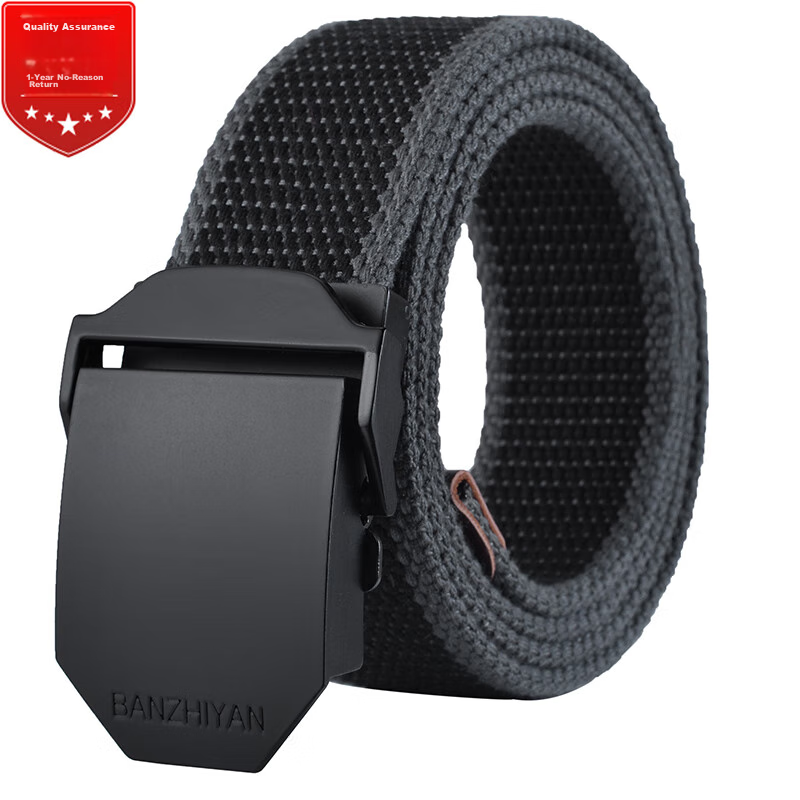 BanZhiYan Men's Canvas Belt with Auto Buckle