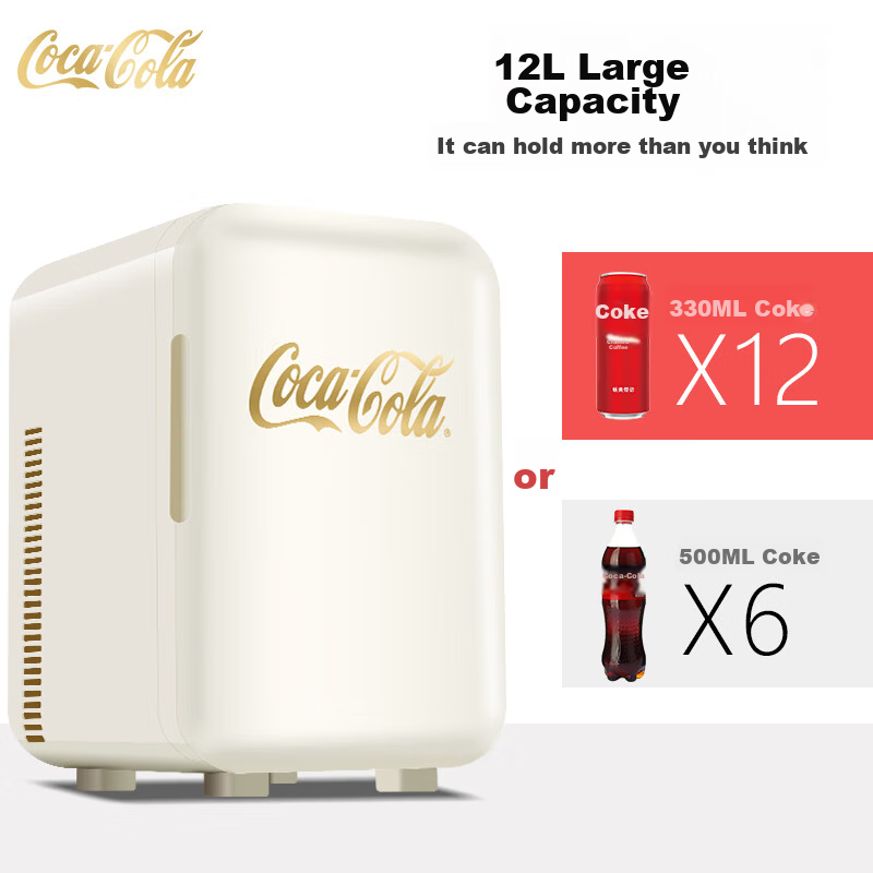 Coca-Cola Dual-Use 12L Mini Fridge for Car & Home