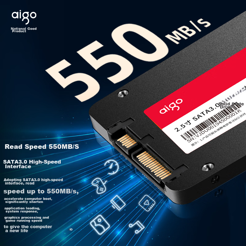 Aigo 512GB SSD SATA3.0 TLC