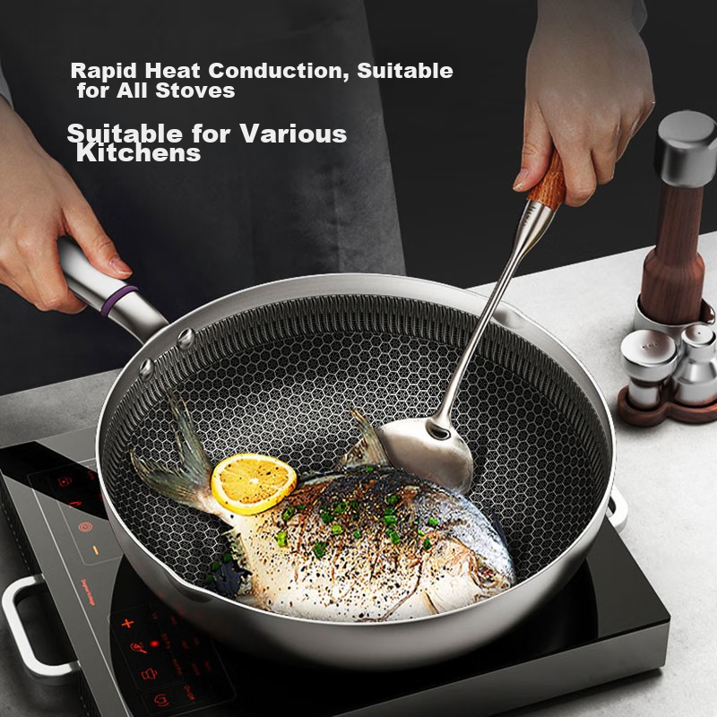 kbh 316l stainless steel non-stick frying pan, 30cm