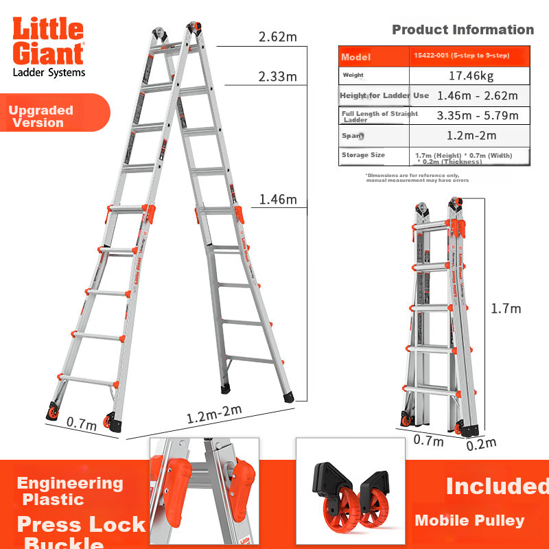 little giant telescopic ladder 15422-001