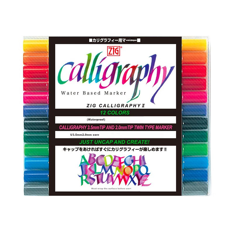 Kuretake Zig TC-3100/12V Dual Tip Watercolor Pens Set