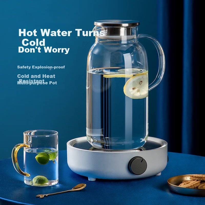 Cooker King 2.5L Borosilicate Glass Cold Water Pitcher