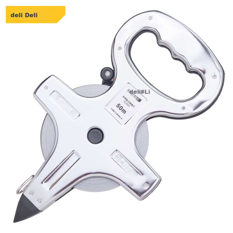 deli steel tape measure 50m iron frame