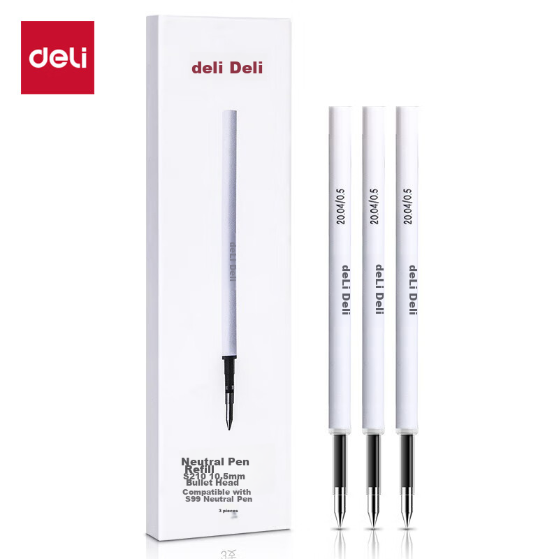 Deli S99 Signature Pen Refills 0.5mm Black 3pcs