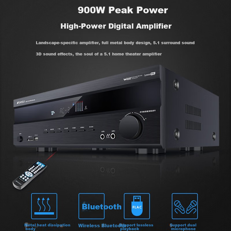 SANSUI UX66 5.1 Channel Home Theater Amplifier