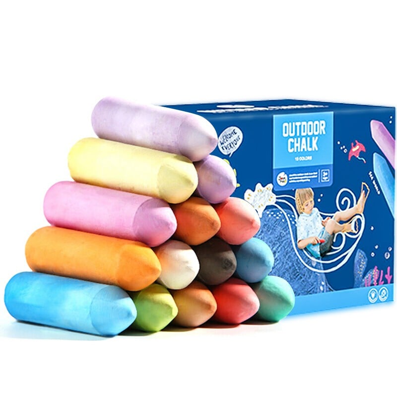 meiletongnian 15-color chalk set for toddlers