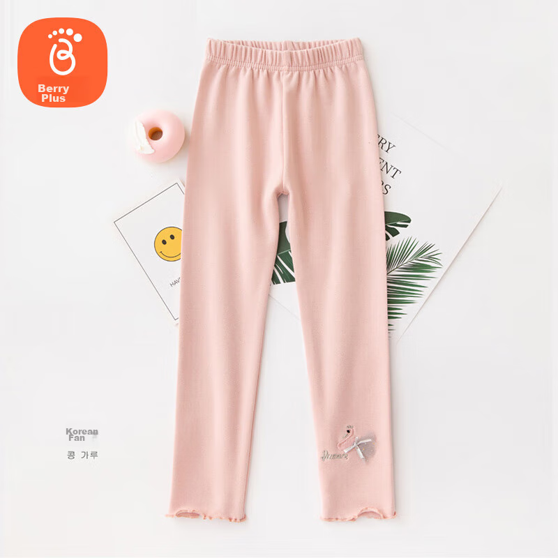 Babyprints White Cotton Leggings for Girls