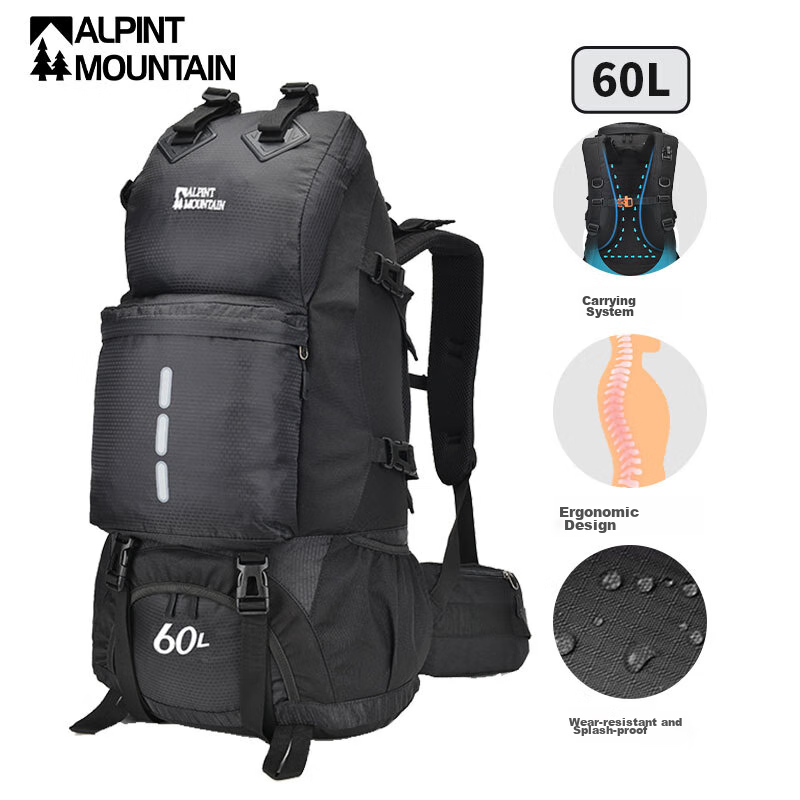 Alpint Mountain 60L Hiking Backpack for Men & Women