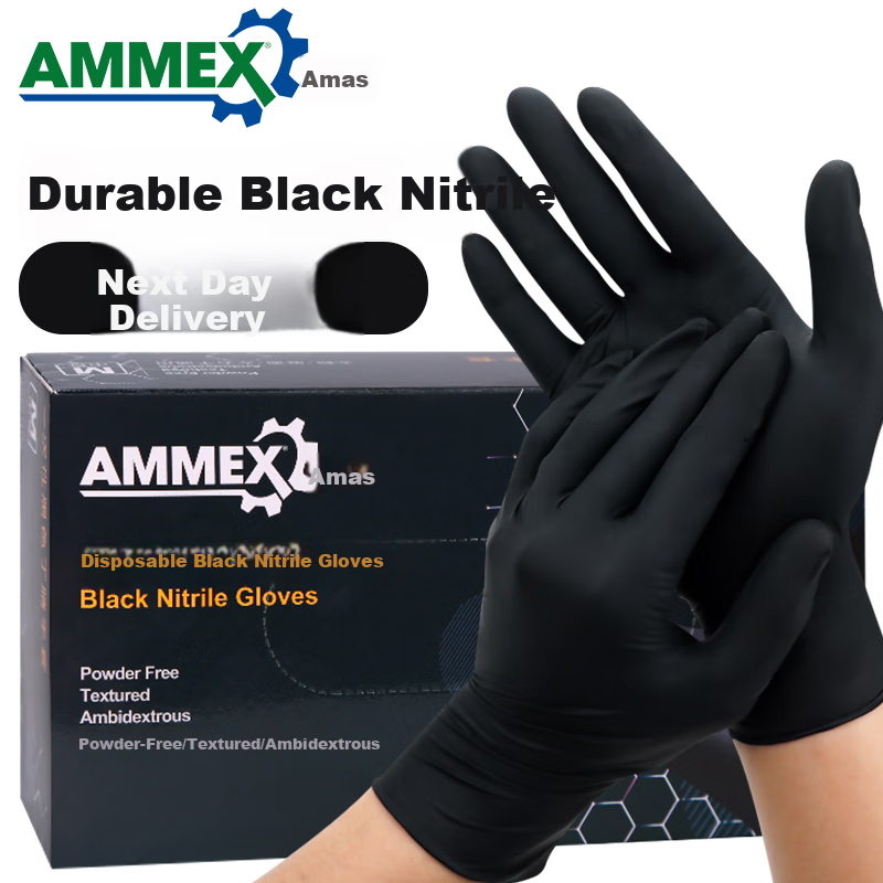 AMMEX Nitrile Gloves - 100 Small, Durable & Thick