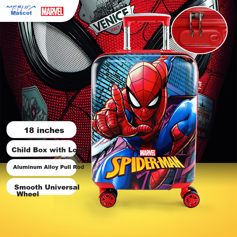 mesuca marvel spider-man kids carry-on suitcase