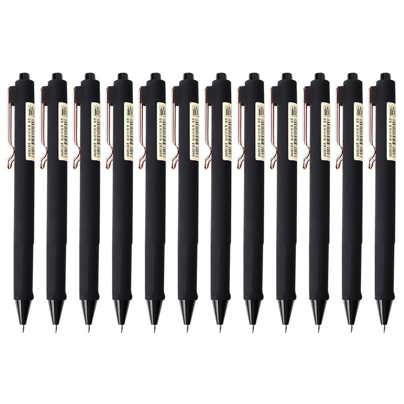 baoke 0.5mm retractable gel pen set black