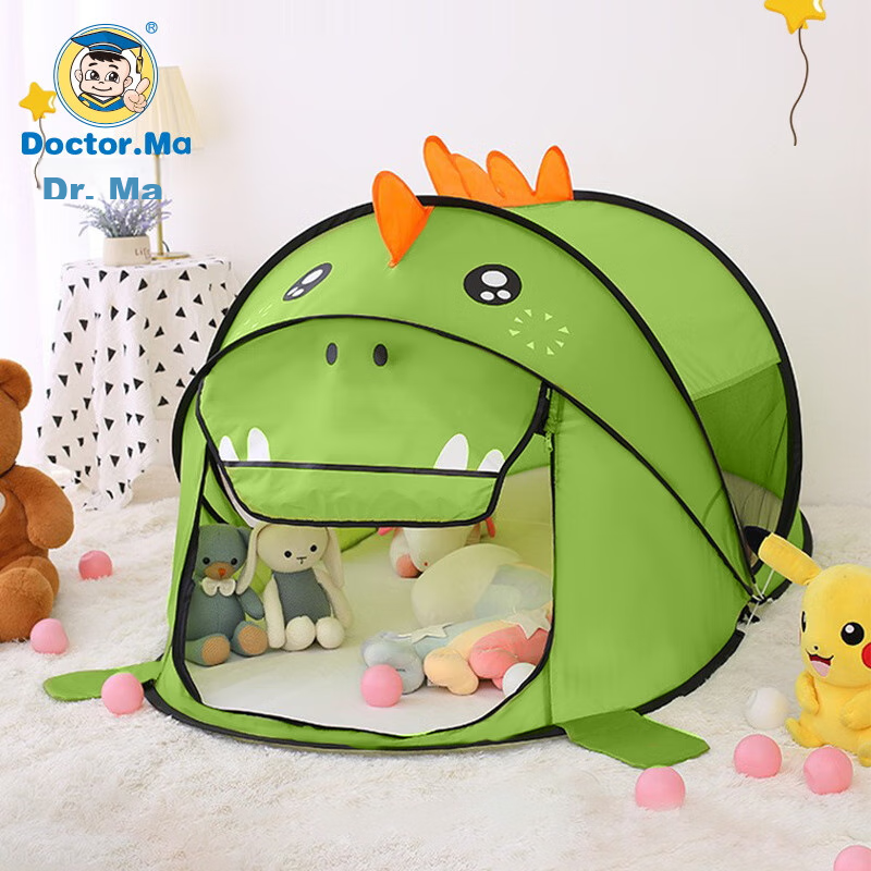 Doctor Ma Kids Playhouse Tent with Crawling Mat, Dinosaur Design