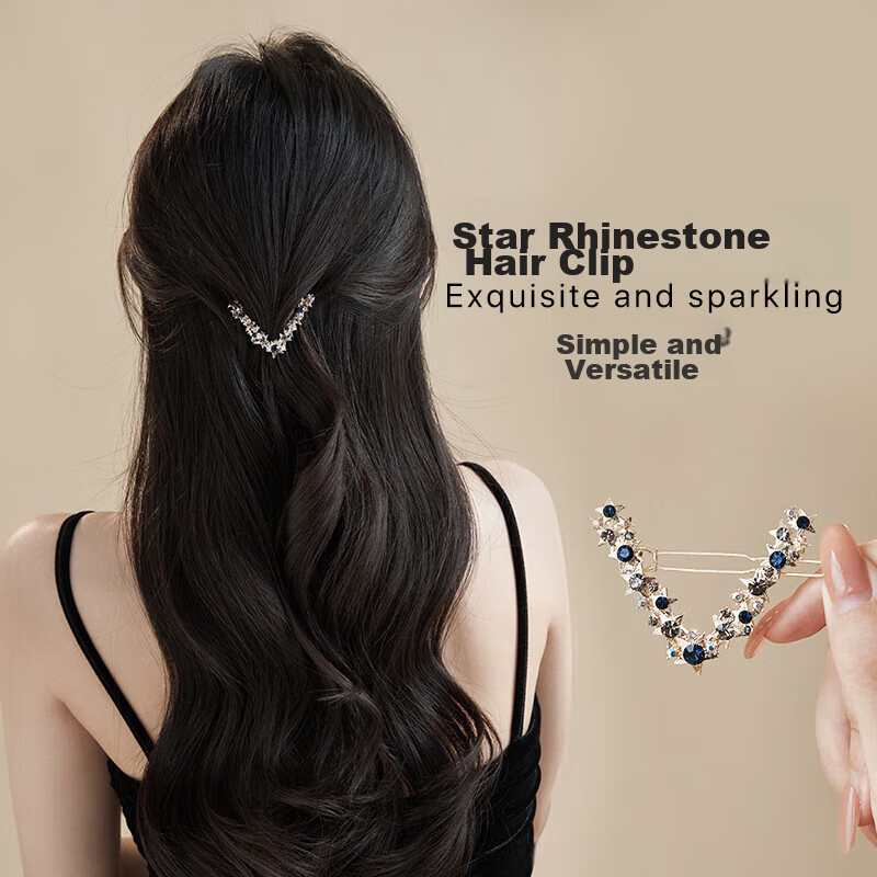 Chimera V-Shaped Gold Hair Clip for Women
