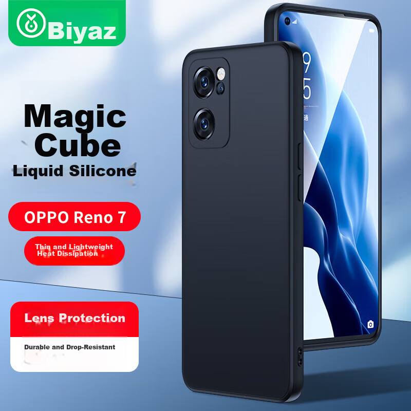 BIAZE Liquid Silicone Case for OPPO Reno7 - Shockproof, Thin & Stylish Phone Cover