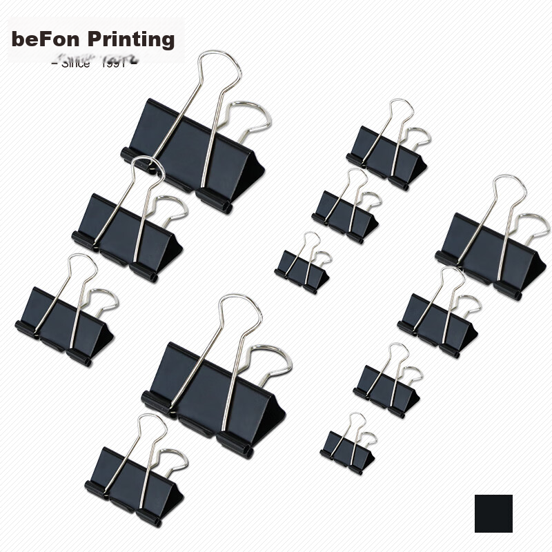 Befon 60 Black Small Paper Clips
