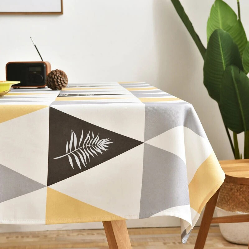 avivi waterproof oil-proof pvc tablecloth, nordic triangle pattern