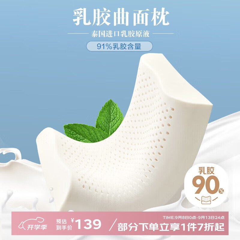 Beyond latex curve pillow for neck support