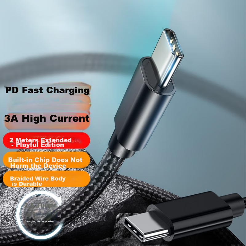 Trendsetter Dual Type-C 65W Fast Charging Cable 2M