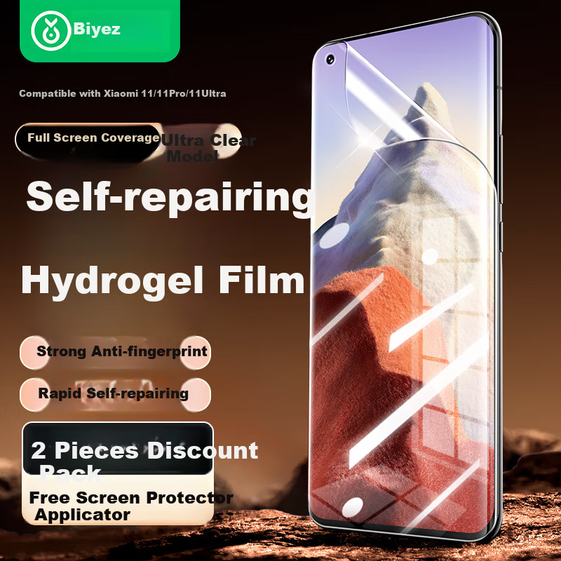 BIAZE Full Screen Nano 2 Piece Hydrogel Film for Xiaomi 11/11 Pro/Ultra