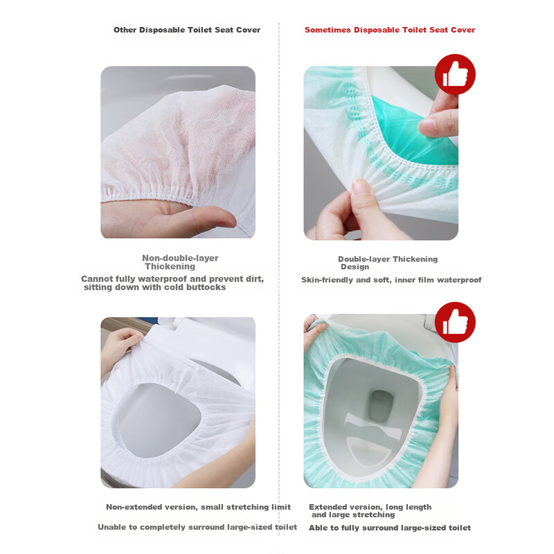 YoungTimeO Travel Toilet Covers, 30pcs Individually Wrapped
