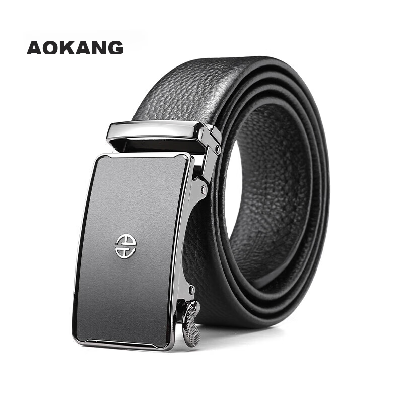 aokang men's leather belt, auto buckle, business gift