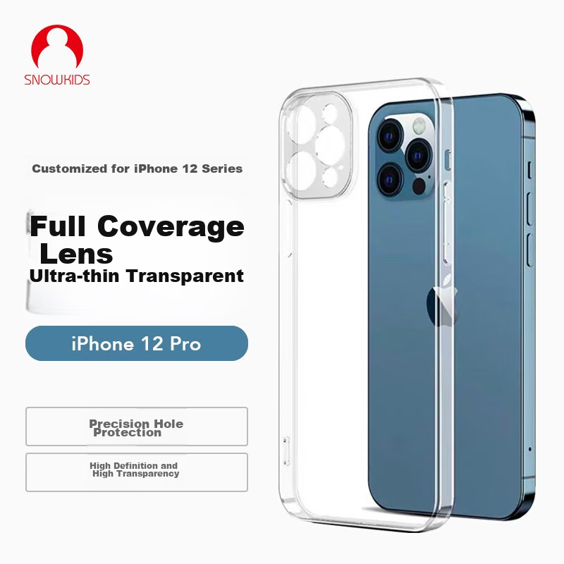 Snowkids Ultra-Thin Transparent iPhone 12 Pro Case