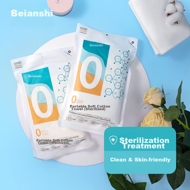 Briars Sterilized Soft Cotton Disposable Bath Towels, 5-Pack, 70x140cm