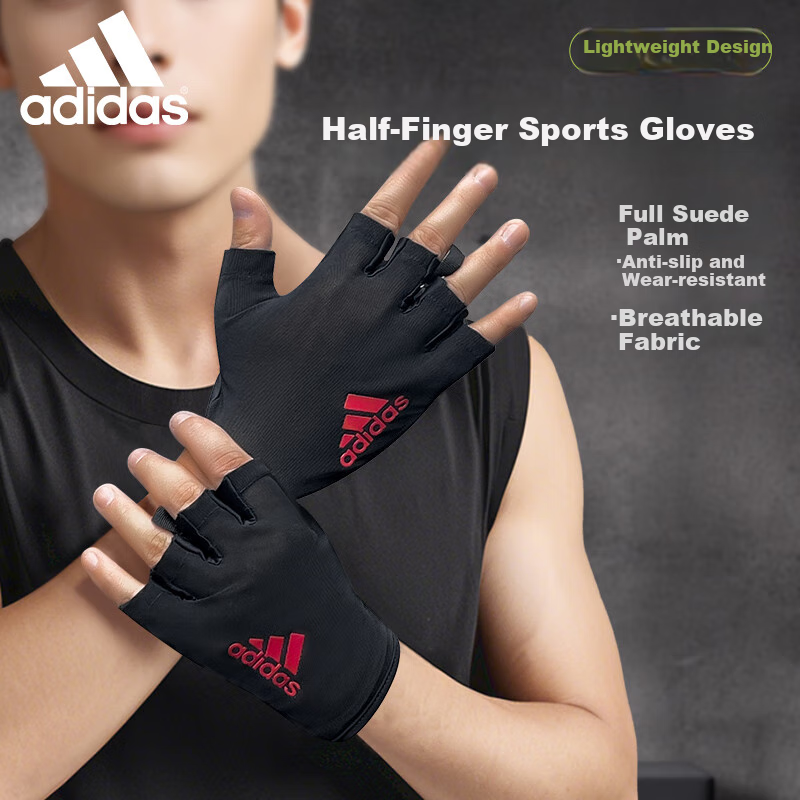 Adidas Sports Fitness Gloves for Men & Women - Pull-Up Bar & Weightlifting Wrist Guards