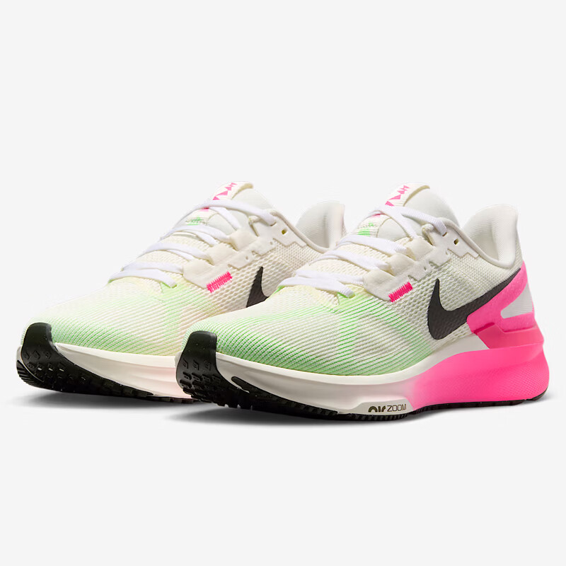 NIKE STRUCTURE 25 Women's Cushioned Running Shoes - White & Red_0