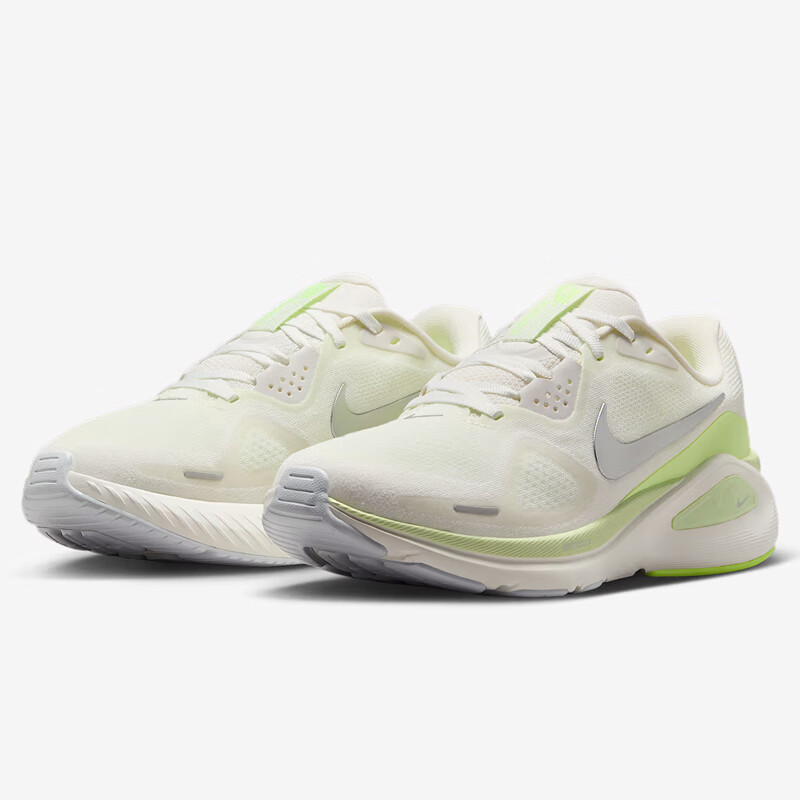 NIKE Structure 26 Women's Stability Road Running Shoes in White & Green_0