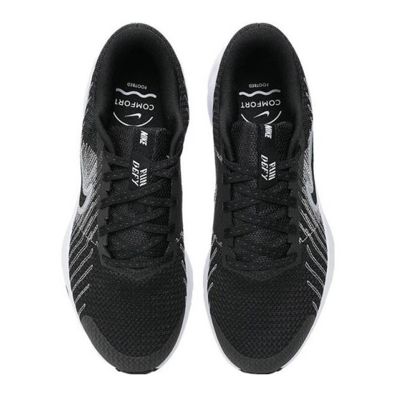 Nike Women's RUN DEFY Athletic Running Shoes - Black & White 36.5_0