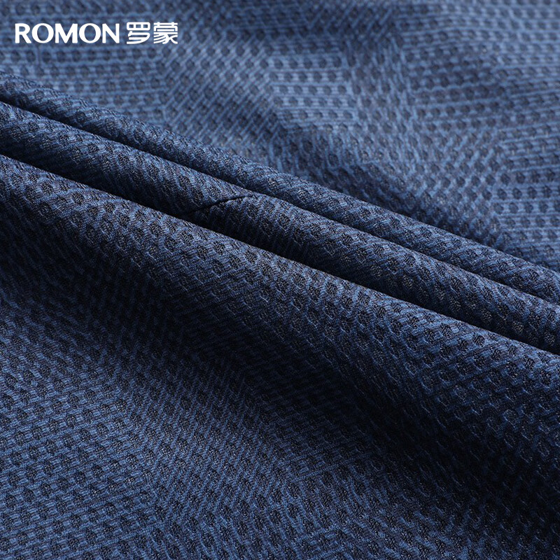 ROMON Men's Slim Fit Ice Silk Elastic Suit Jacket
