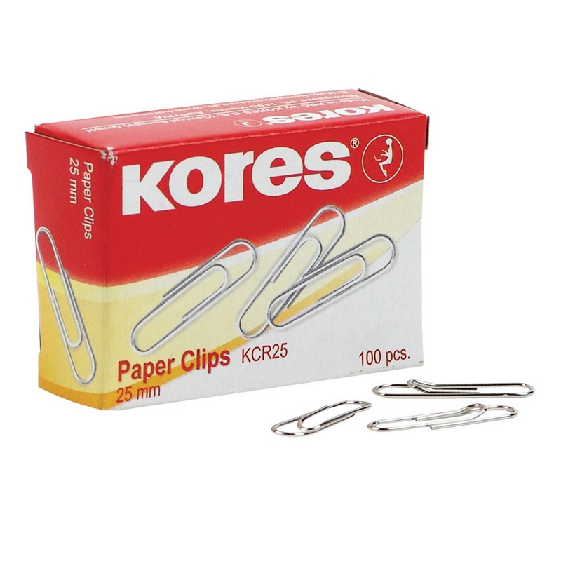 Kores - Paper Clips 25 mm – 100 pcs (743010)