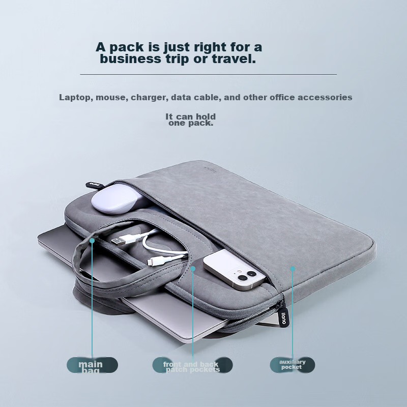 Llano Triple Anti-Seismic Laptop Bag for Mac & Huawei